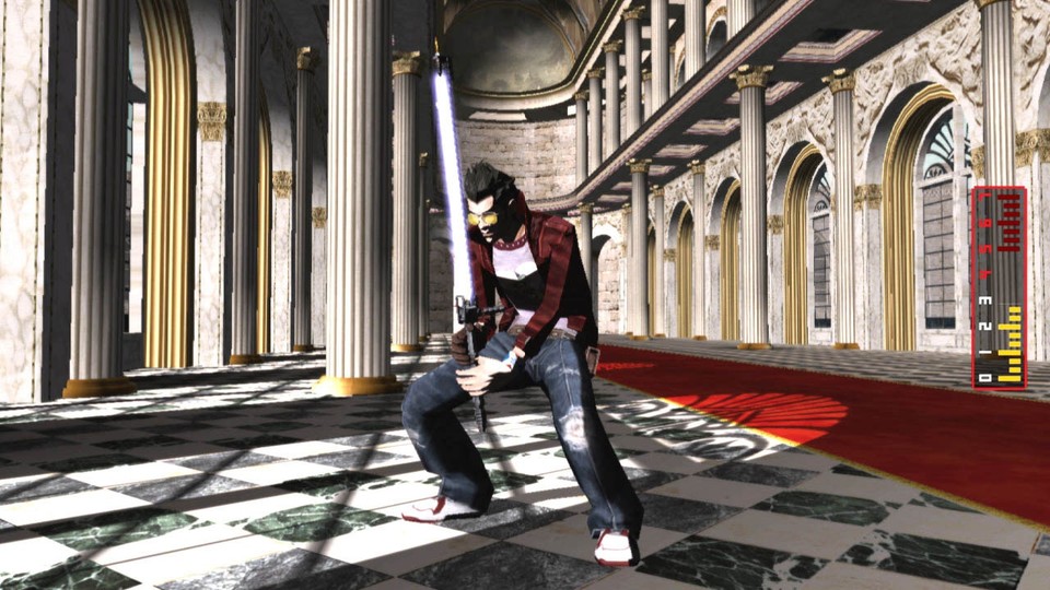 Travis Touchdown can always rely on his laser katana.