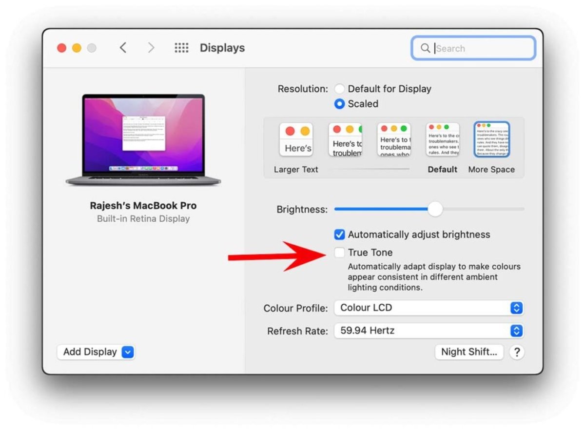 change screen resolution mac