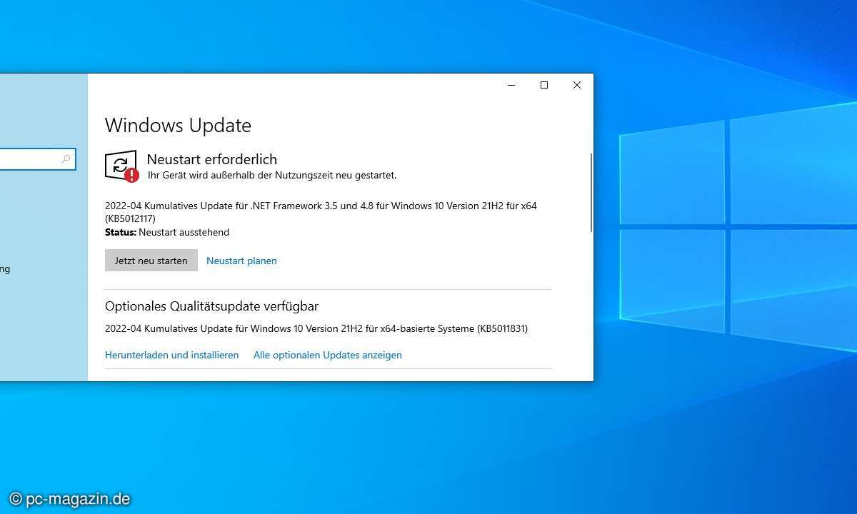 Patchday: Windows 10 reports with an update.