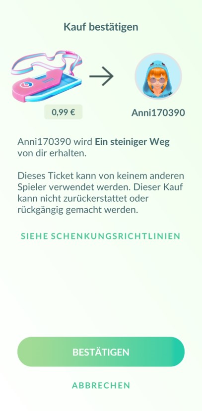 Pokemon GO Ticket 1