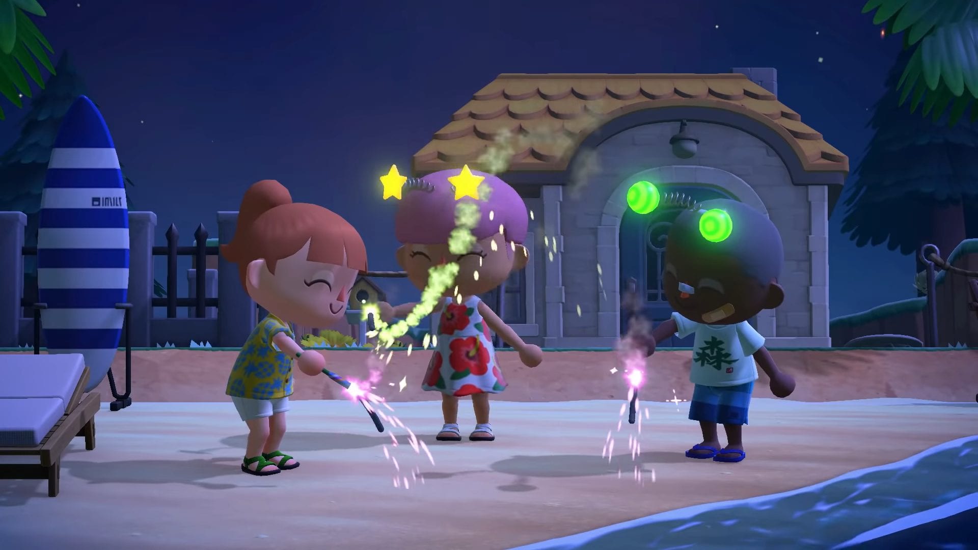 Animal Crossing New Horizons Update Fireworks