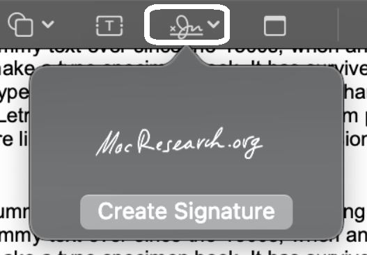 Electronic Signature Mac Research