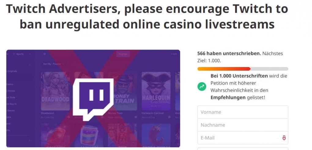 Twitch: Fan starts petition against gambling streams (2)