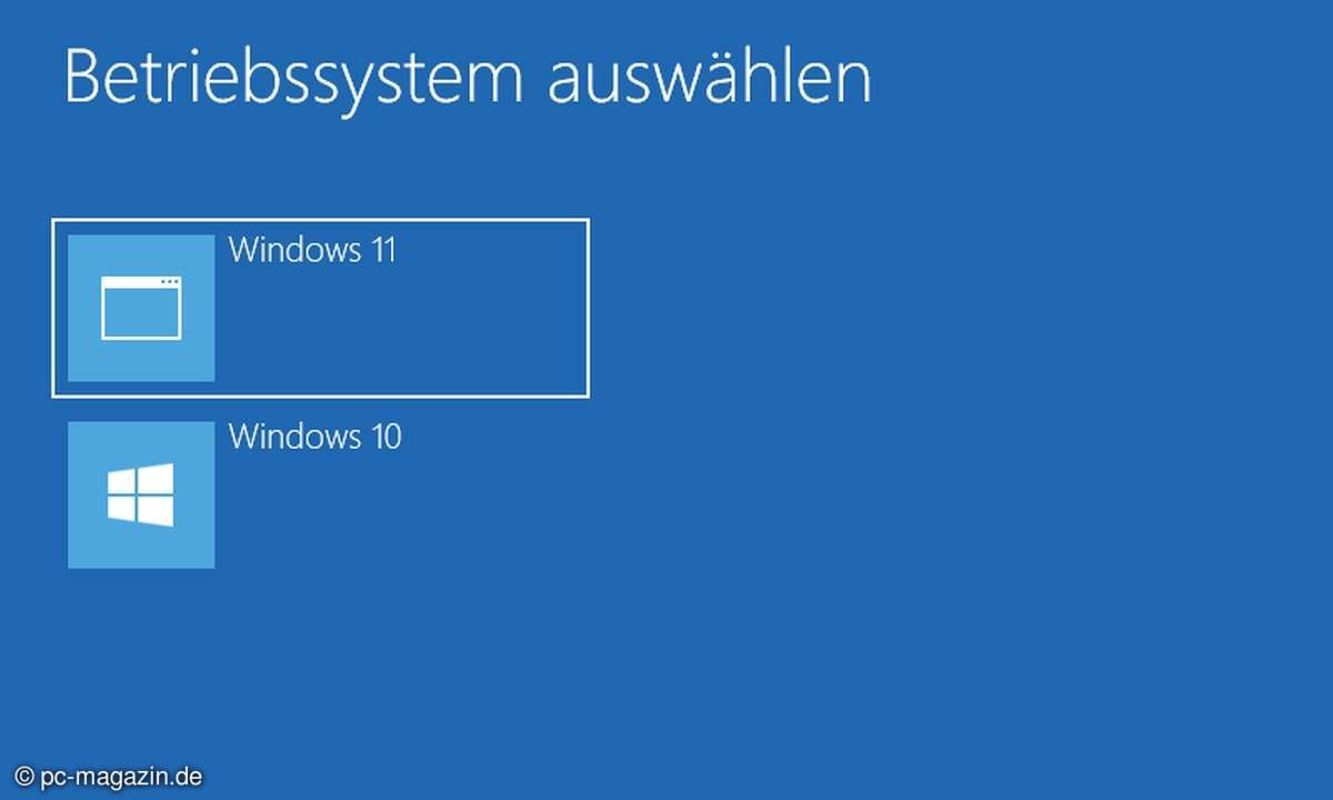With a dual-boot system, you switch between Windows 10 and Windows 11.