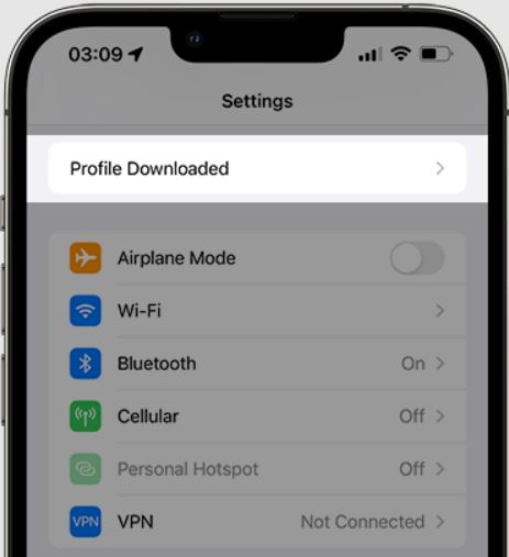 Download iOS profiles