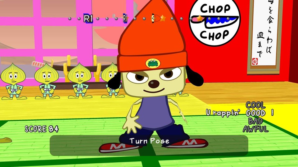Fewer than twenty NTSC versions have ever been released with German on-screen text, according to the PlayStation DataCenter website.  Including PaRappa The Rapper.  (Image: PS4 Remaster)