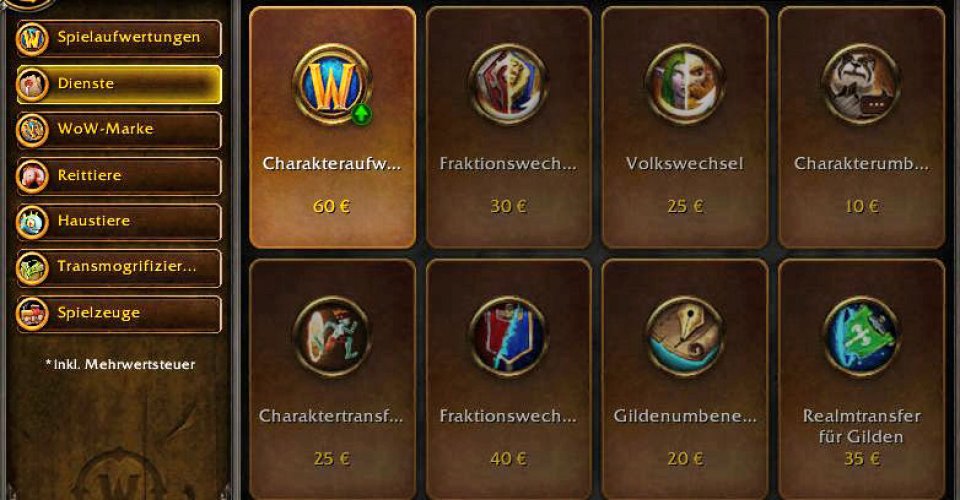 So far, the in-game shop in WoW has little to do with Pay2Win. 