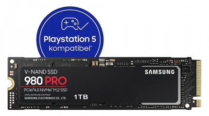 The Samsung SSD 980 Pro can also be used to expand the PS5 storage space.