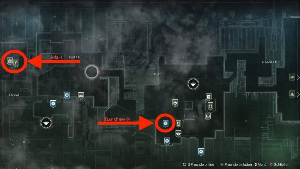 Destiny 2 Map Ada 1 Banshee 44 Location