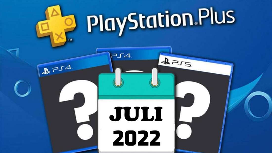 July 2022 calendar next to three PlayStation games and question marks