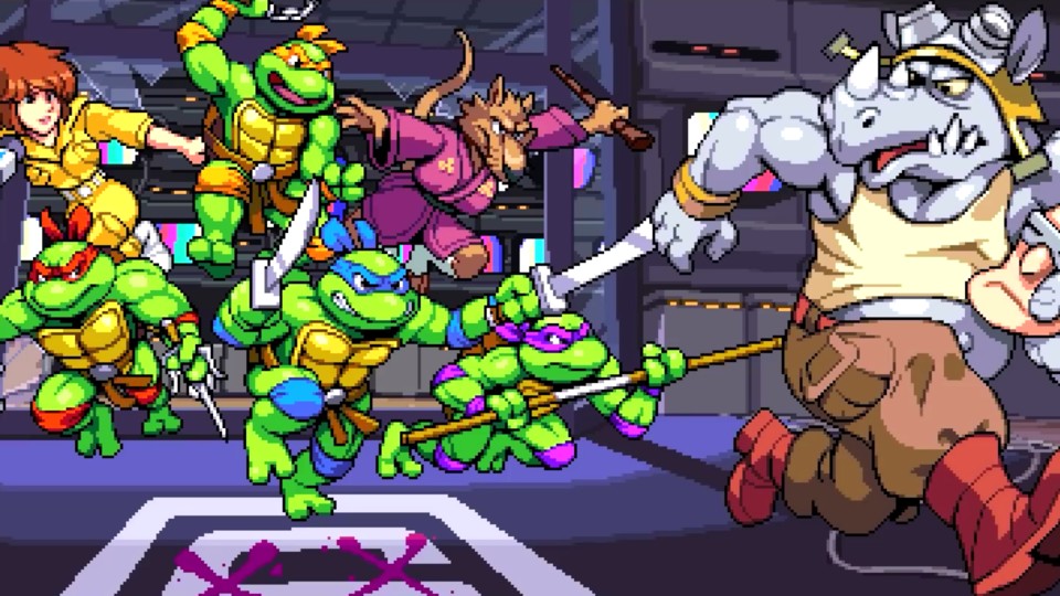 Teenage Mutant Ninja Turtles: Shredder's Revenge - Gameplay from the colorful pixel brawler