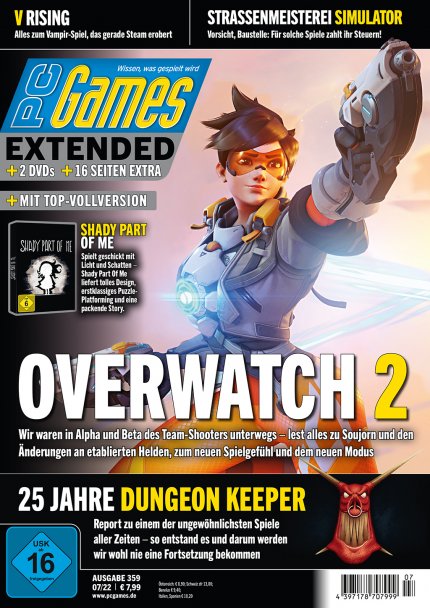 PC Games 07/22 with a large cover story on Overwatch 2, 25 years of Dungeon Keeper and much more (1)