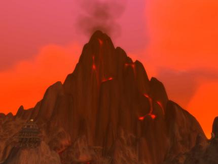 The massive volcano of Blackrock has only existed since the summoning of Ragnaros.  Previously, this part of Azeroth was part of the Redridge Mountains.
