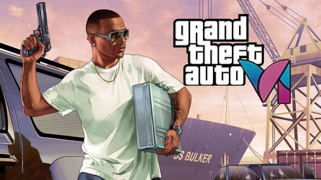 Gangsters from GTA Online next to a GTA 6 logo