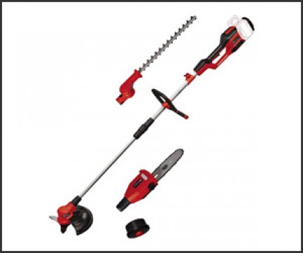 The practical Einhell multifunction tool is a hedge trimmer, chainsaw, brush cutter and trimmer all in one – currently available at Amazon at a bargain price.
