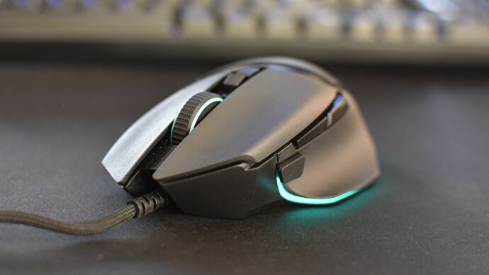 A photo of the Razer Basilisk V3 gaming mouse.