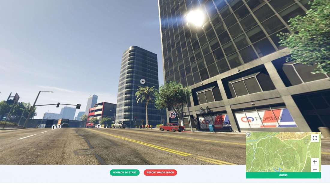 A screenshot of the GTA 5 GeoGuesser