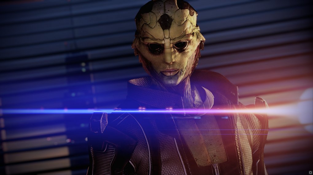 Thane in the Mass Effect 2 remaster
