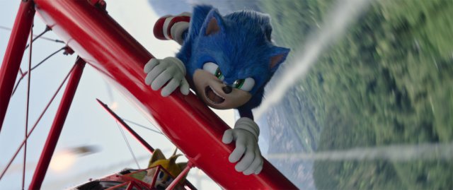Sonic is fast but can't fly: How handy that Tails and his red biplane Tornado are in the second film.