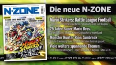 The new N-ZONE 07/22 - Topics in this issue include: Mario Strikers, Monster Hunter, 35 years of Super Mario Bros.