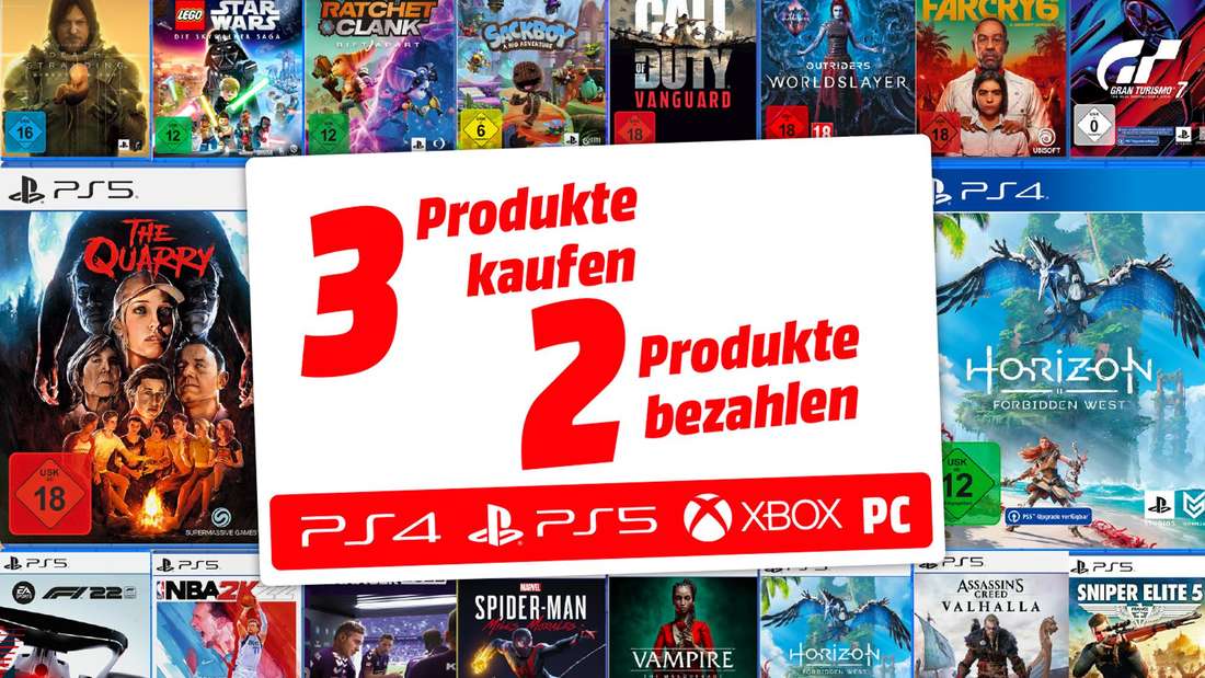 Promotional image of the MediaMarkt 3 for 2 campaign