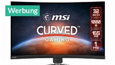 The 31.5-inch curved gaming monitor from MSI offers WQHD resolution and a refresh rate of 165Hz.*