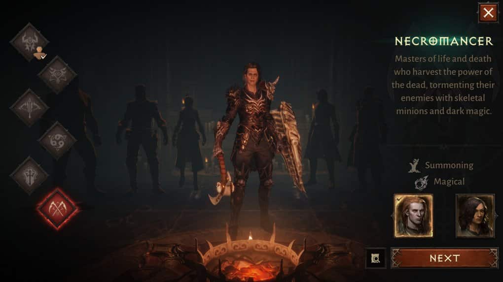 Diablo Immortal class change becomes available for a character of level 35 and above.