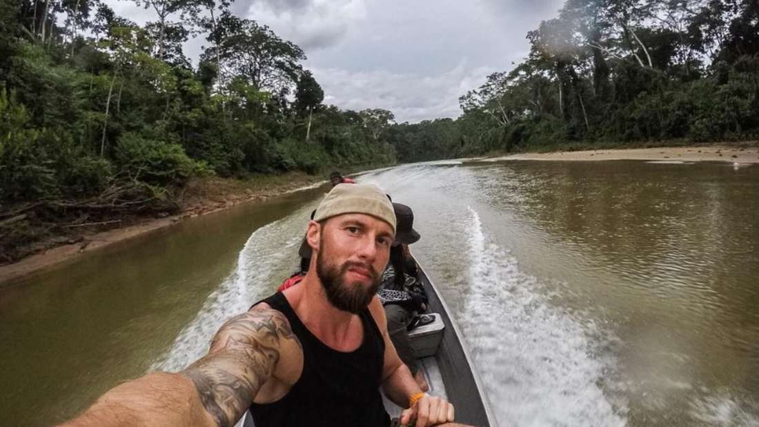 Robert Marc Lehmann on an expedition in the jungle