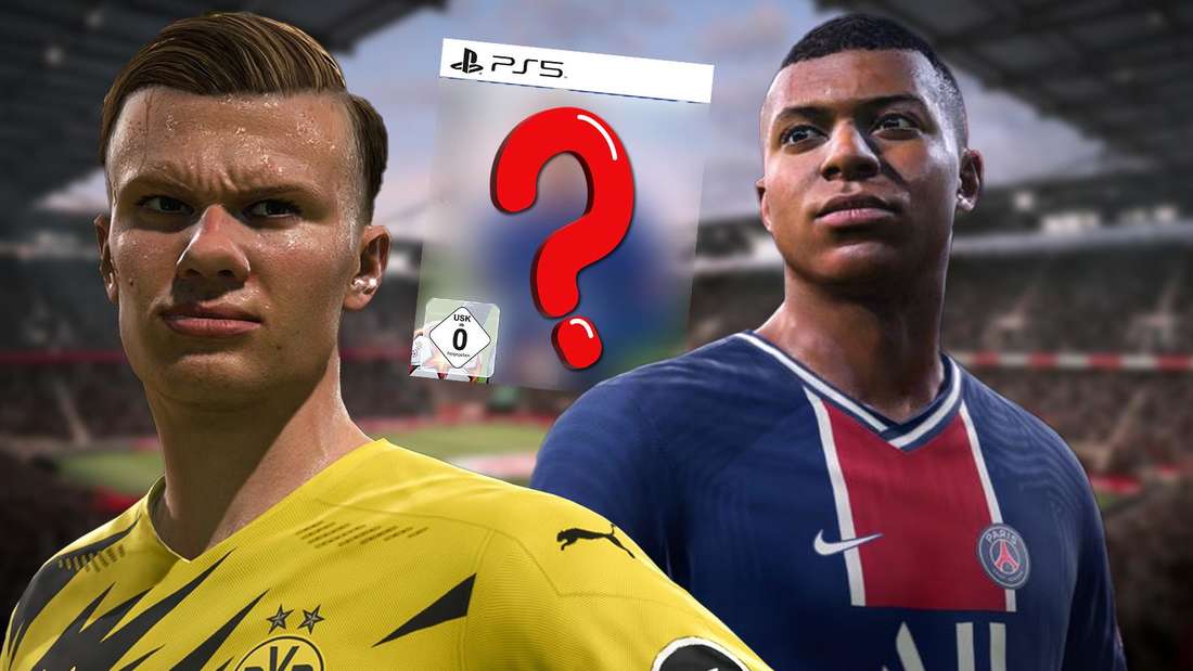Kylian Mbappe Erling Haaland FIFA 23 cover question mark