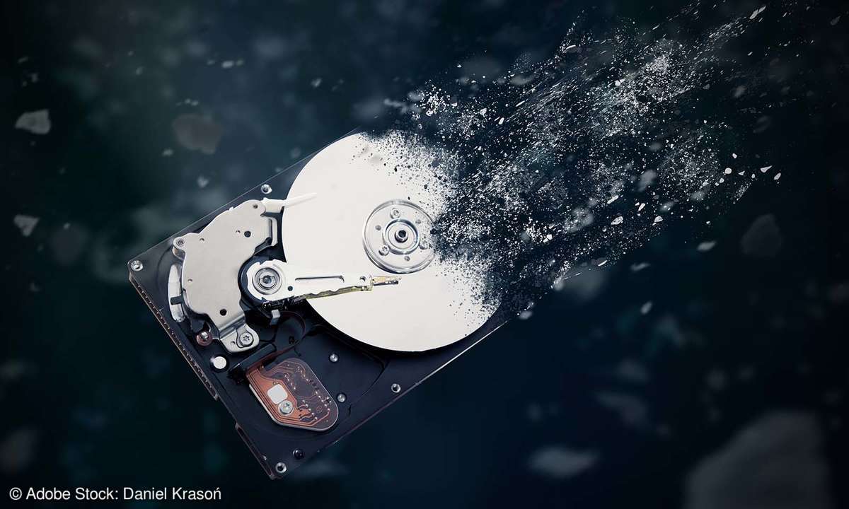 A hard drive turns into dust