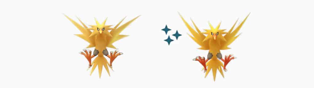 Pokémon GO Zapdo's Shiny