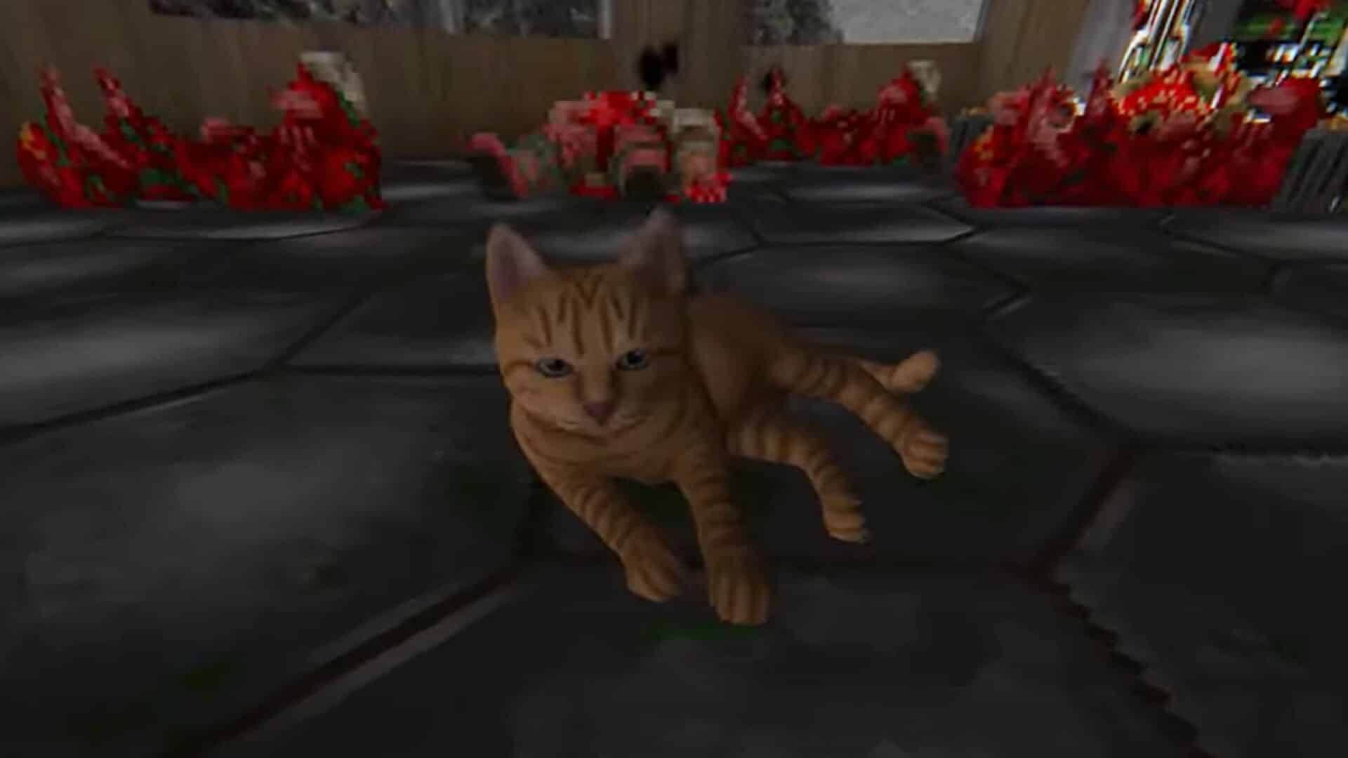 Stray's cat has now been modded into Doom