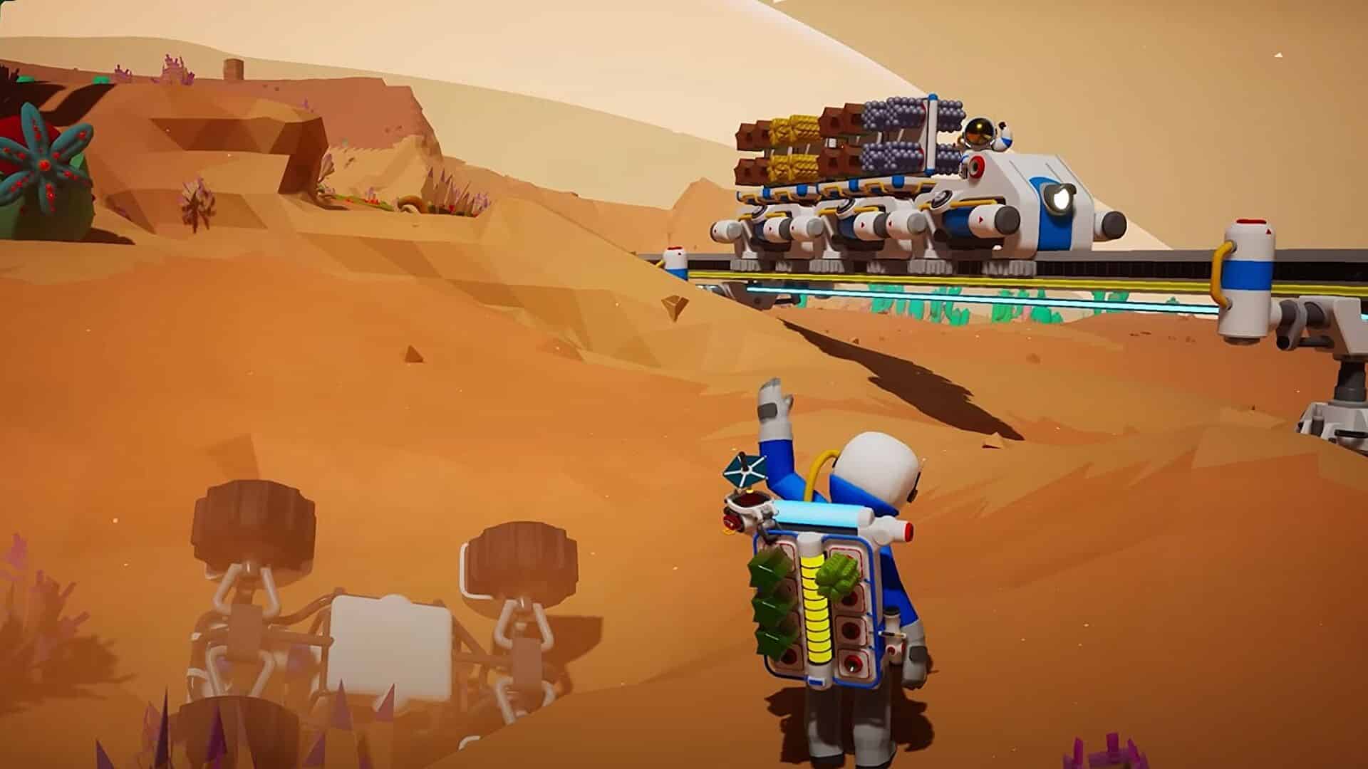 Take one giant chuff for mankind in Astroneer's rail update, out now