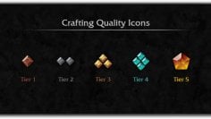 The five tiers of item and resource quality in WoW: Dragonflight