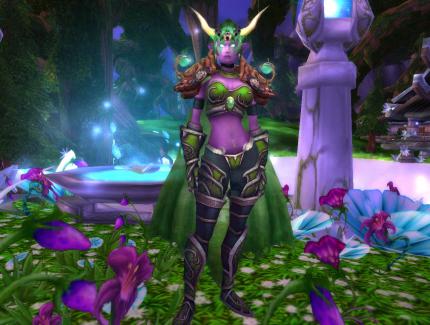 The Green Aspect Ysera prefers to take the form of a night elf.  In battle and in the Emerald Dream, she transforms into a dragon.