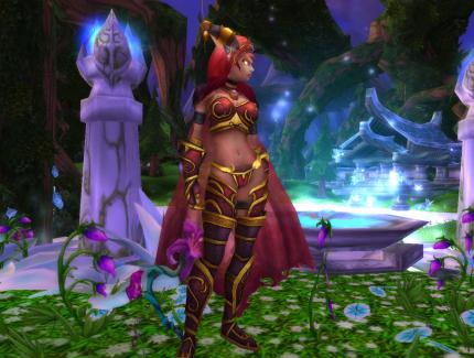 Alexstrasza likes to take the form of a beautiful High Elf in Azeroth.