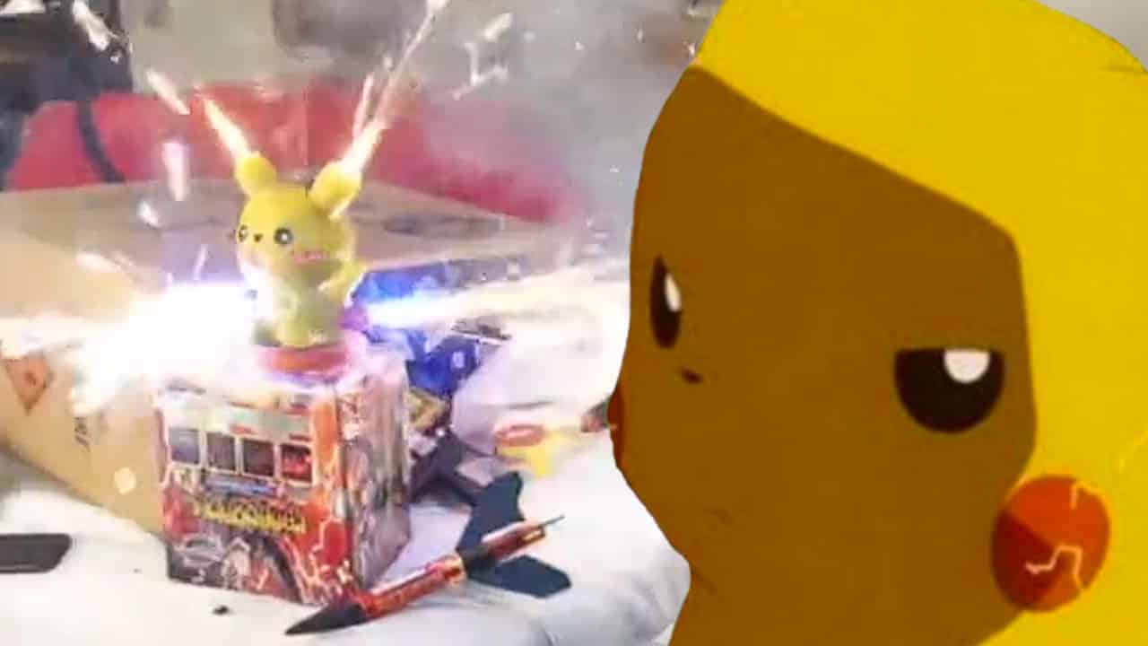 YouTuber lights Pikachu fireworks in his apartment – ​​fire brigade comes during the live stream