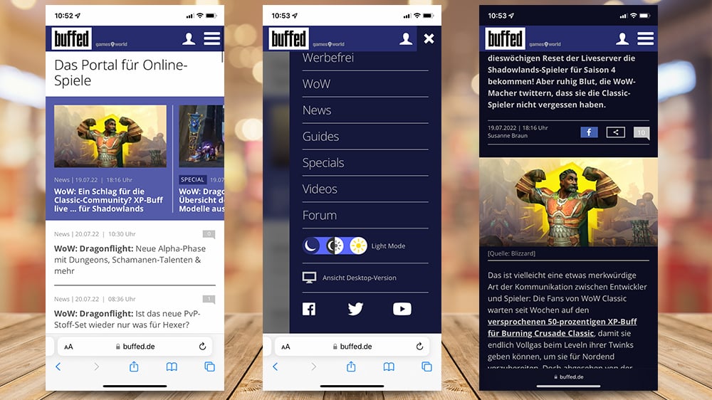 buffed.de ... is now much more attractive on mobile!  Check it out!