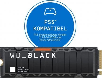 Buy the WD Black SSD 1 TB with heat sink for PC and PS5 cheaper than ever!