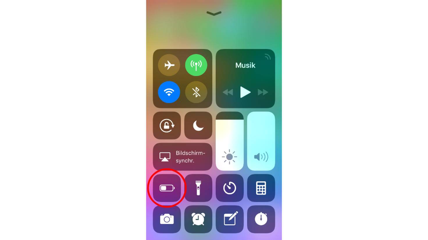Control Center-Low Power Mode-with circle