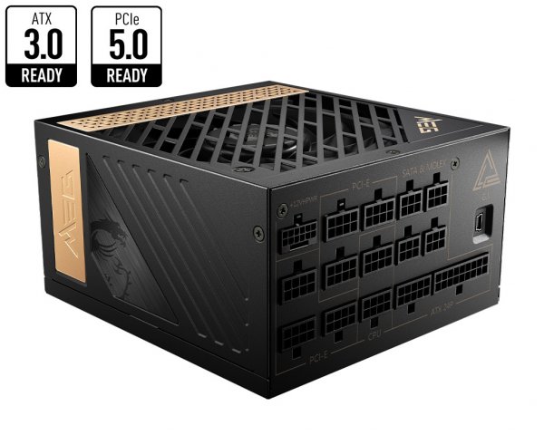 MSI: MEG Ai1000P and Ai1300P with ATX 3.0 and peak loads of up to 2,600 watts