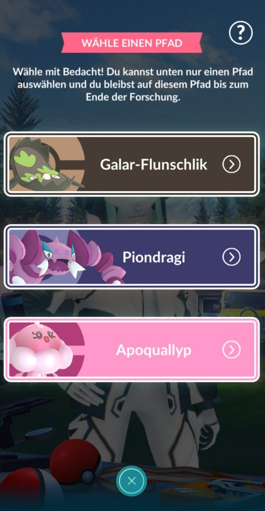 Pokémon GO Path Select Team Spirit Research Flun Ooze Piondragi Apoquallyp