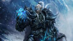 Looks confusingly like the White Walkers from Game of Thrones, but is a death knight.  Azeroth's first hero class came into play with Wrath of the Lich King.