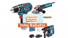 Bosch cordless screwdrivers, angle grinders, rotary hammers at special prices - Amazon September offers