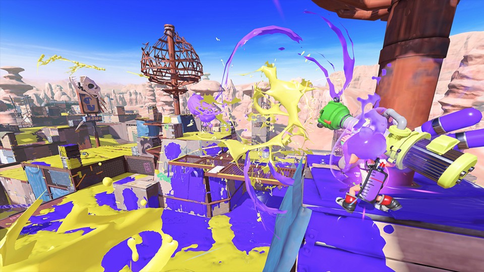 Turf wars are also standard in Splatoon 3, but there are other modes as well.