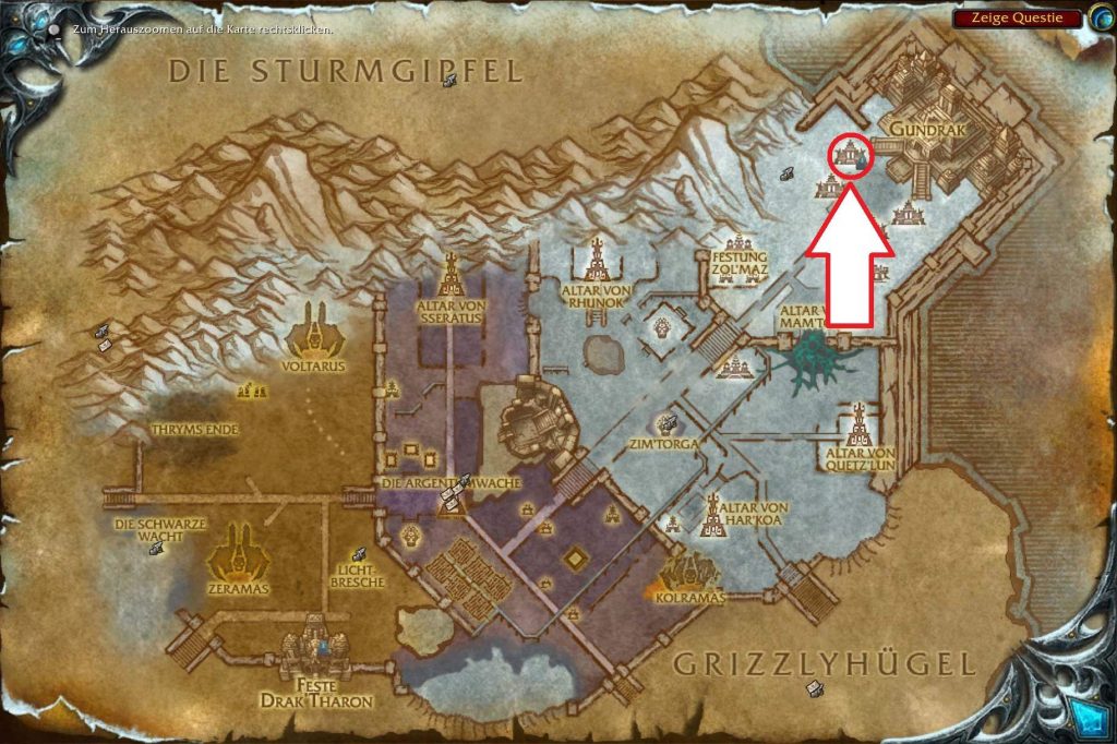 WoW WotLK Classic Map Zuldrak Gundrak Dungeon Entrance 2