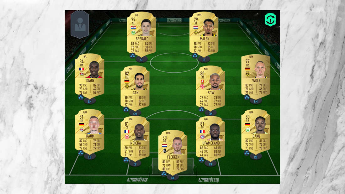 Bundesliga starter team for FIFA 23