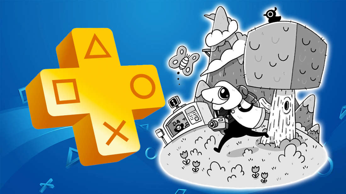 The character from TOEM next to the PS Plus logo