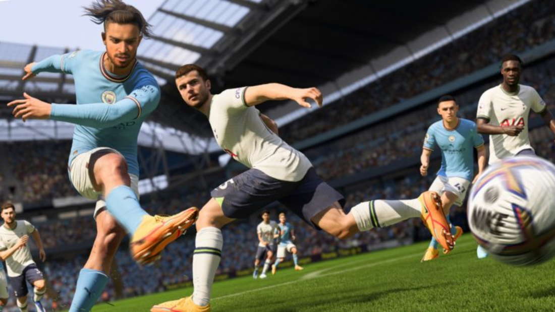 Jack Grealish performs the Power Shot in FIFA 23.