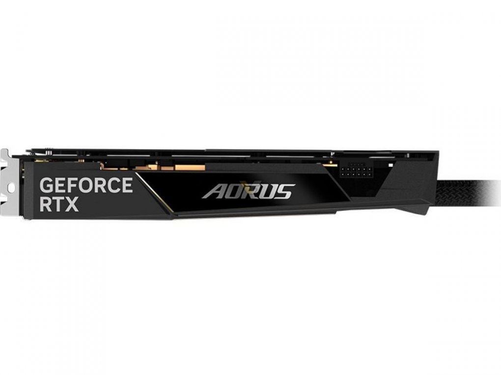 Gigabyte RTX 4090 Aorus Waterforce: side view.  A new imprint has been added to the left.